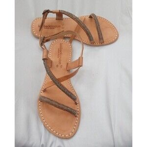 LaidBack London Azari Slingback Sandals in black Size 8 Women (Runs Small)